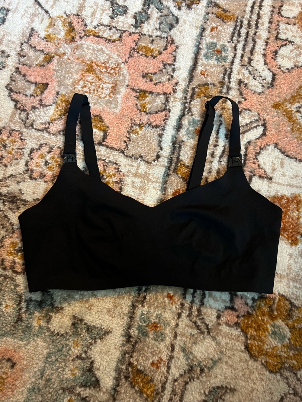 Kindred Bravely Black Wireless Nursing Bralette with Clip-Down Straps
